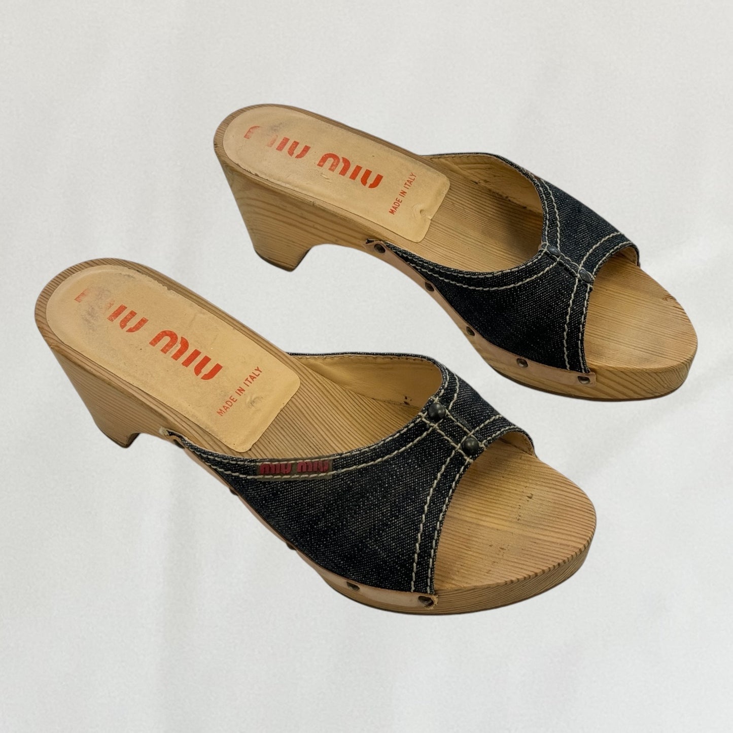 Miu Miu denim clogs