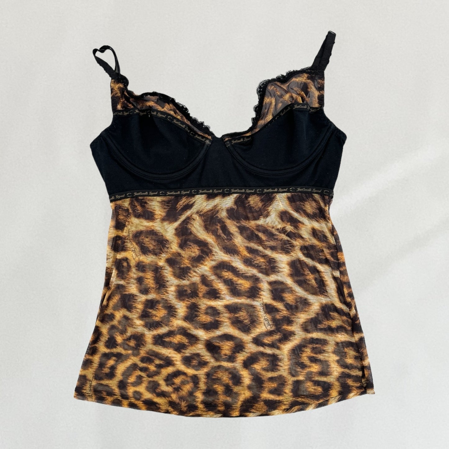 Roberto Cavalli leopard print cami top