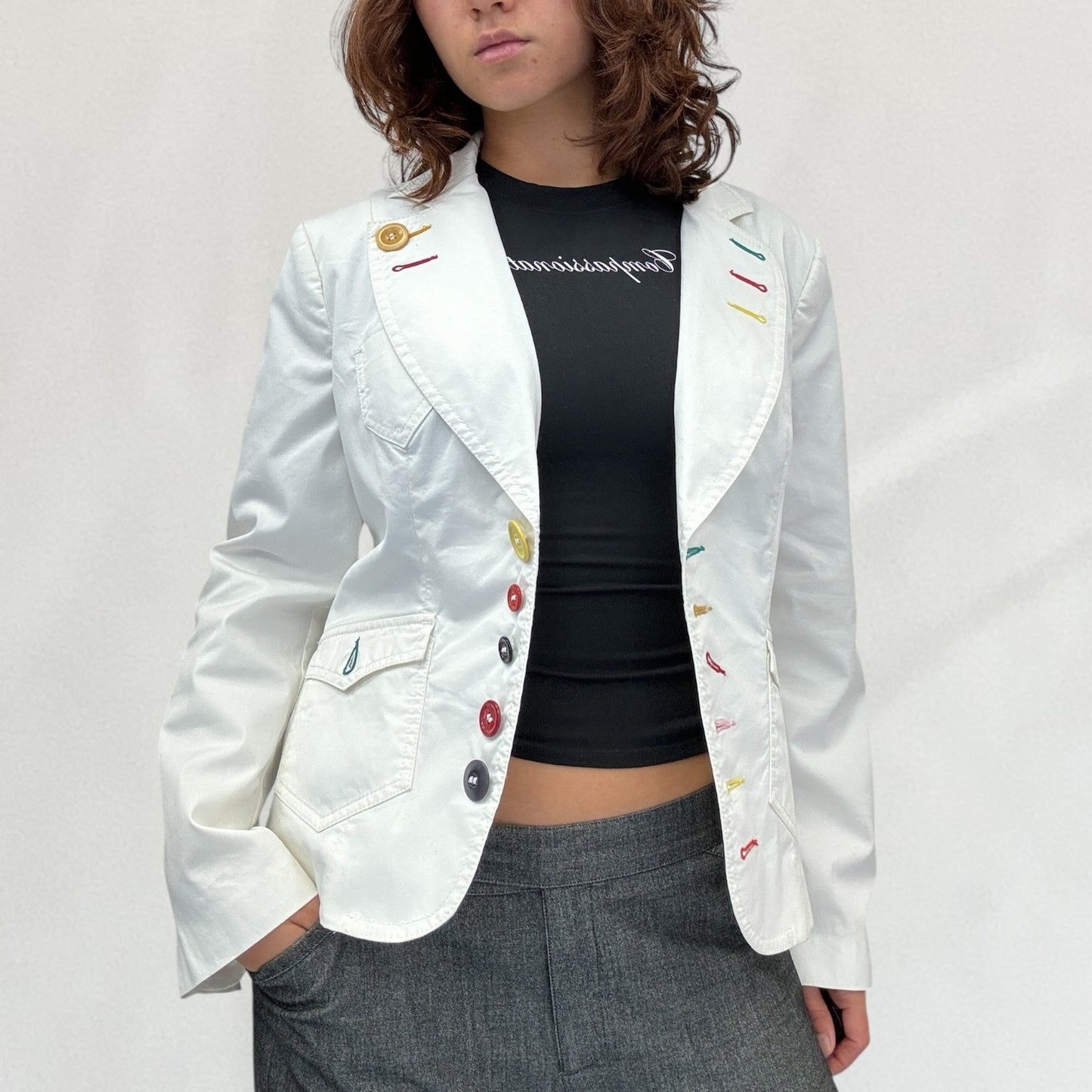 Moschino button detail blazer