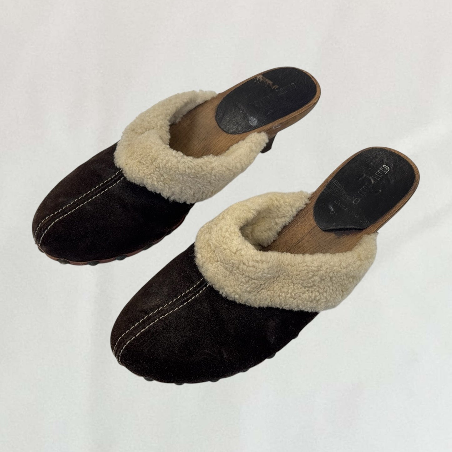 Miu Miu shearling clogs