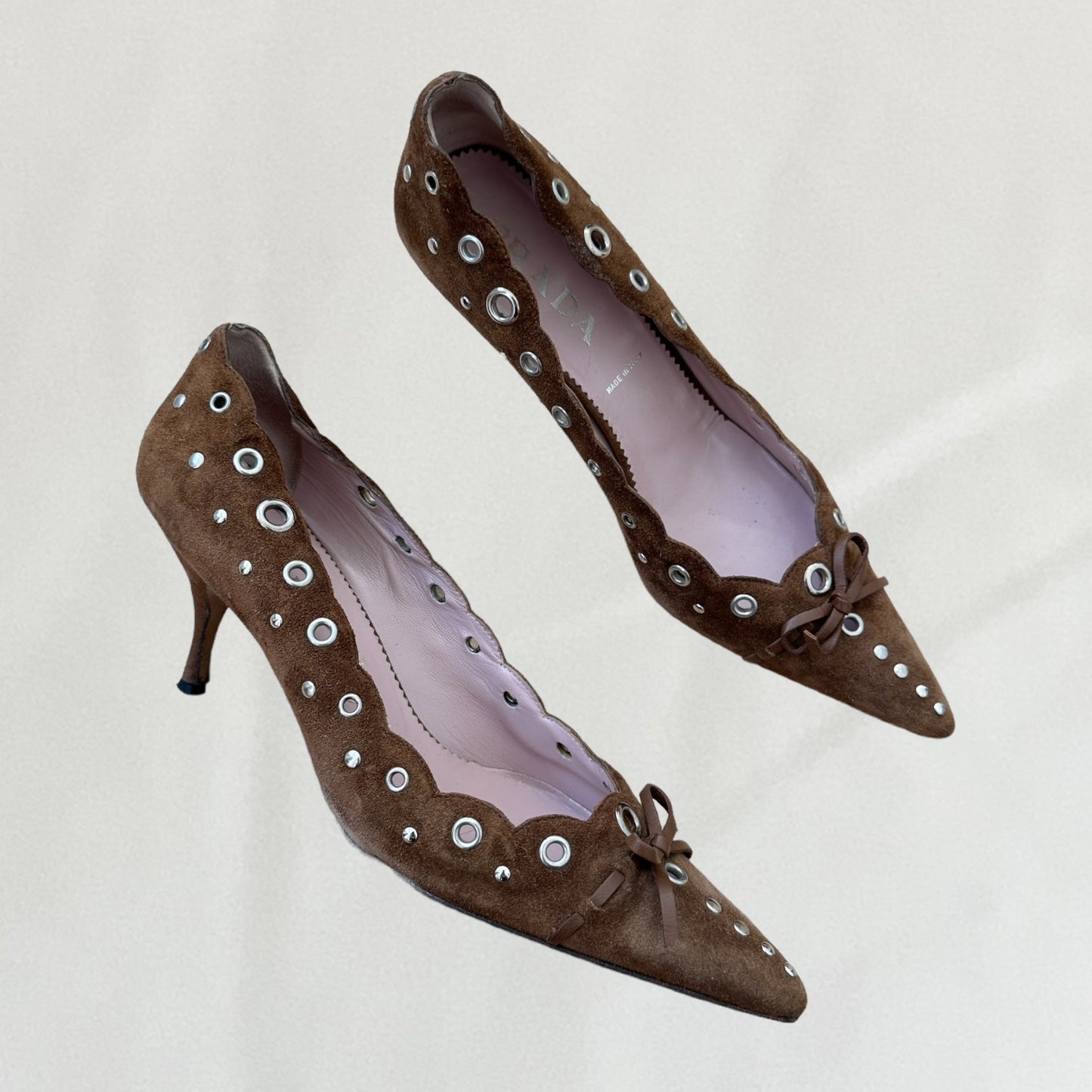 Prada eyelet heels