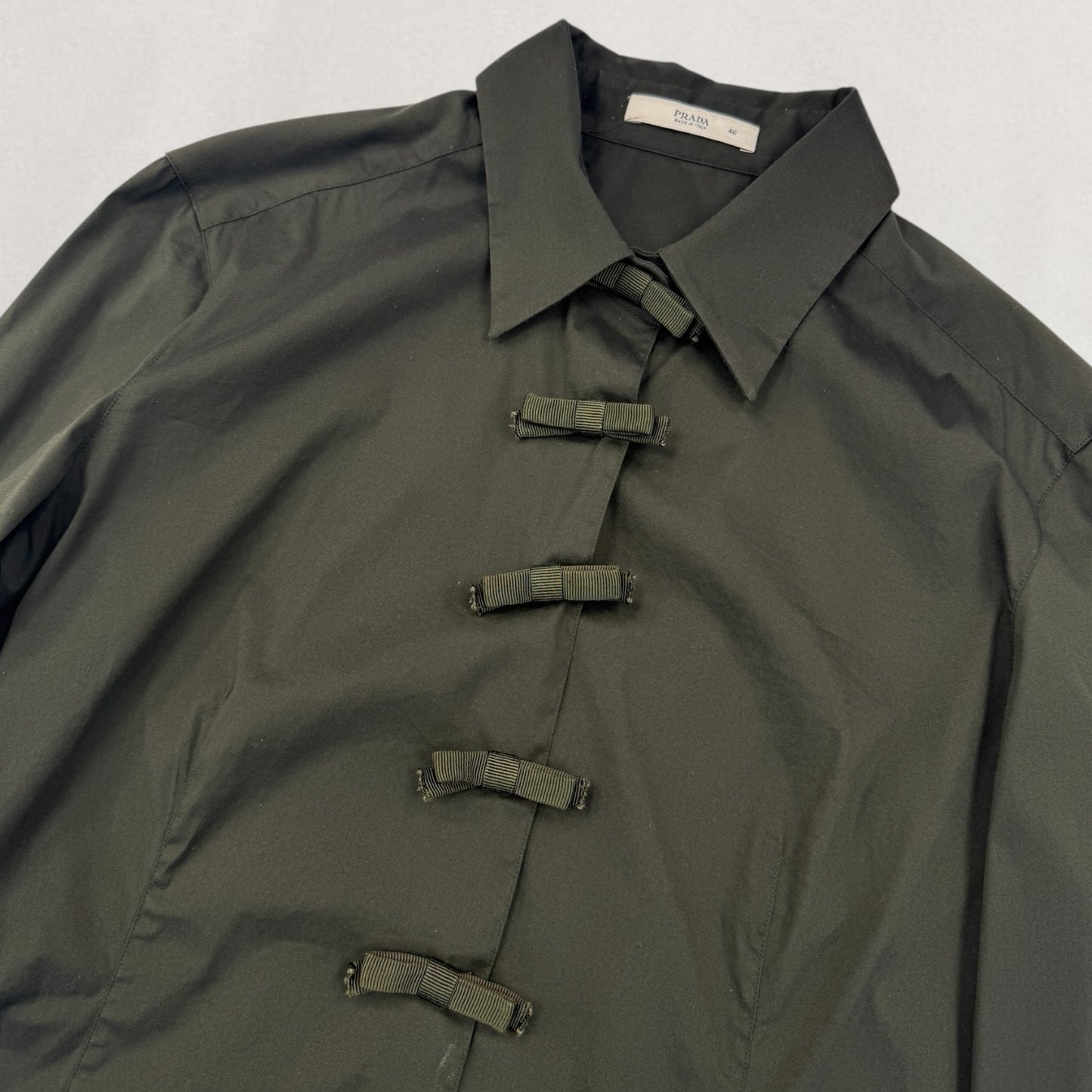 Prada bow detail shirt