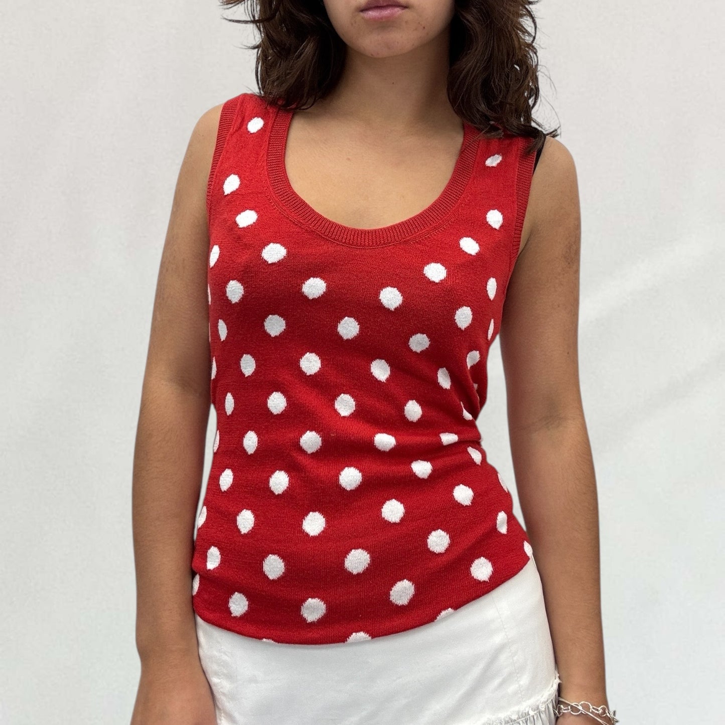 Miu Miu polka dot vest