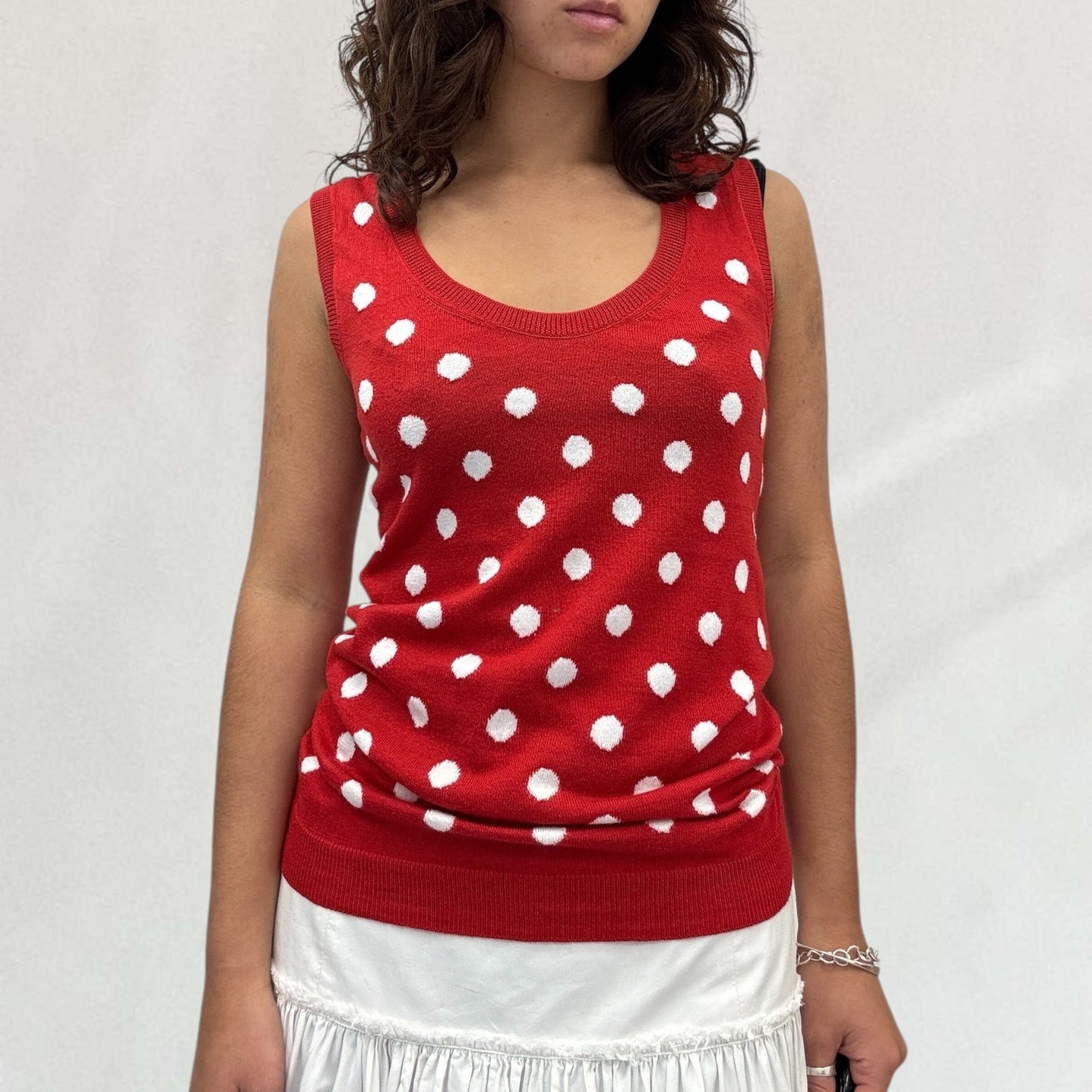 Miu Miu polka dot vest