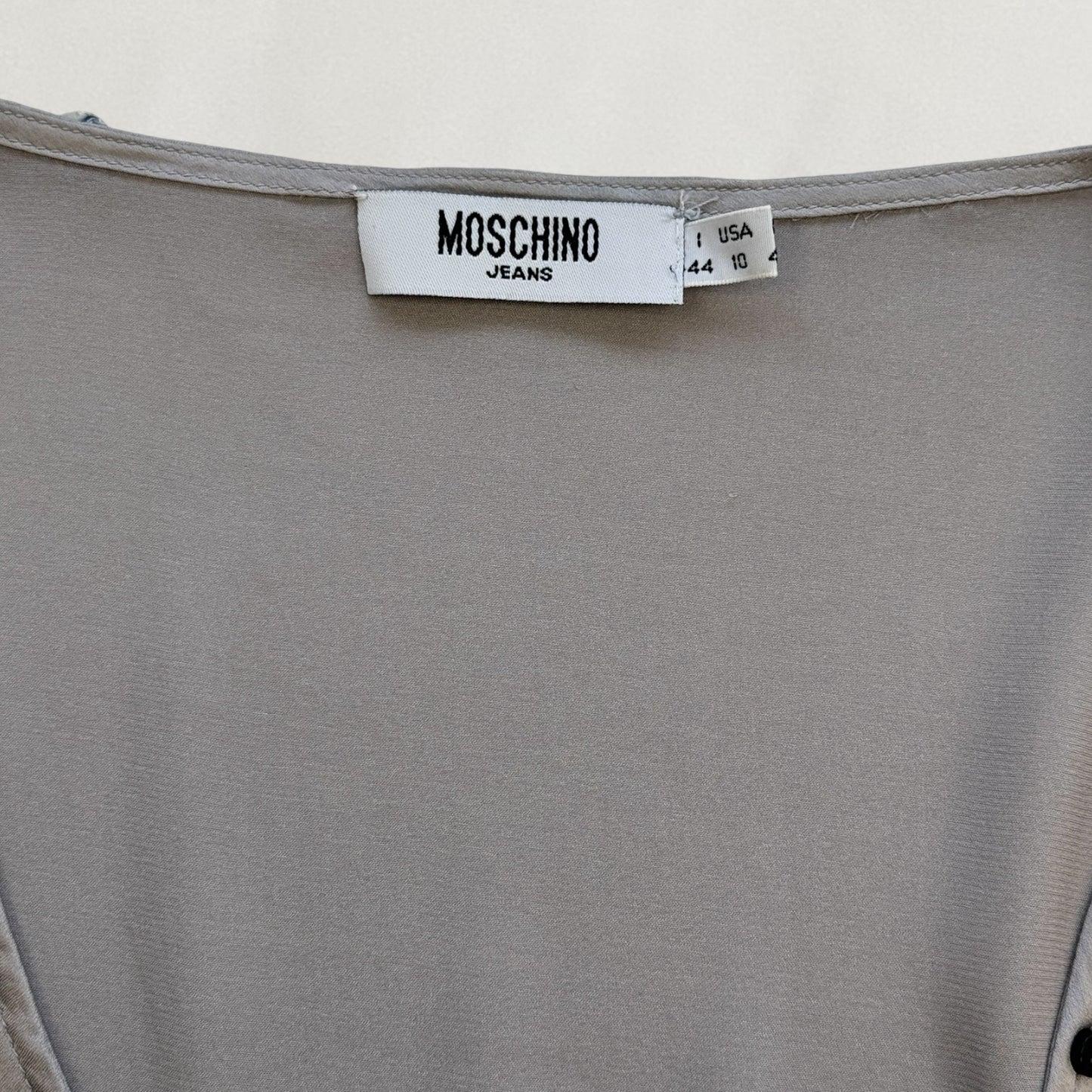 Moschino satin button detail vest