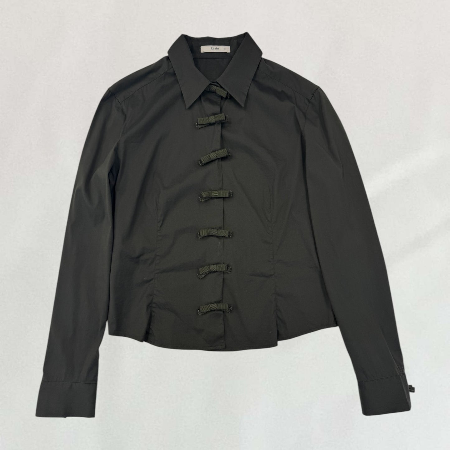 Prada bow detail shirt