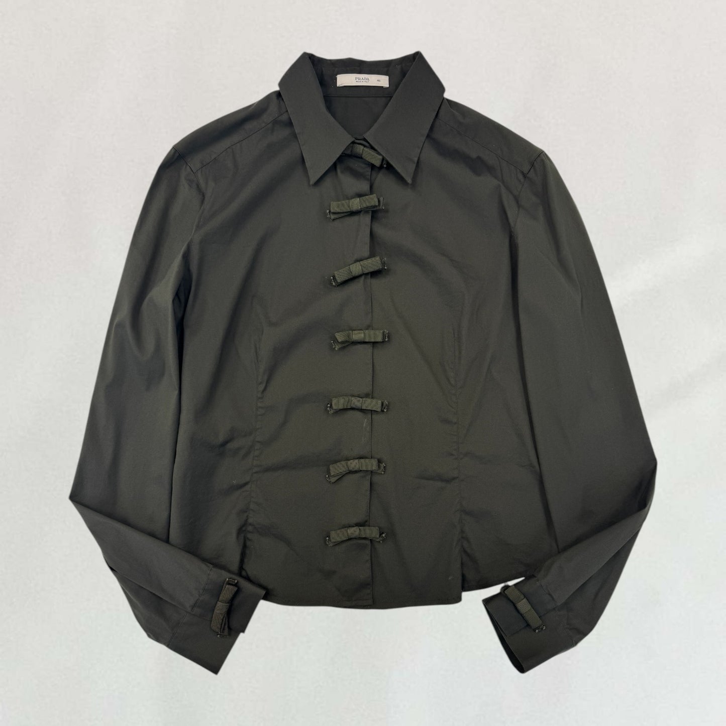 Prada bow detail shirt