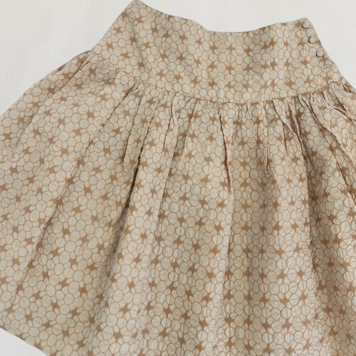 Miu Miu flower textured drop waist skirt