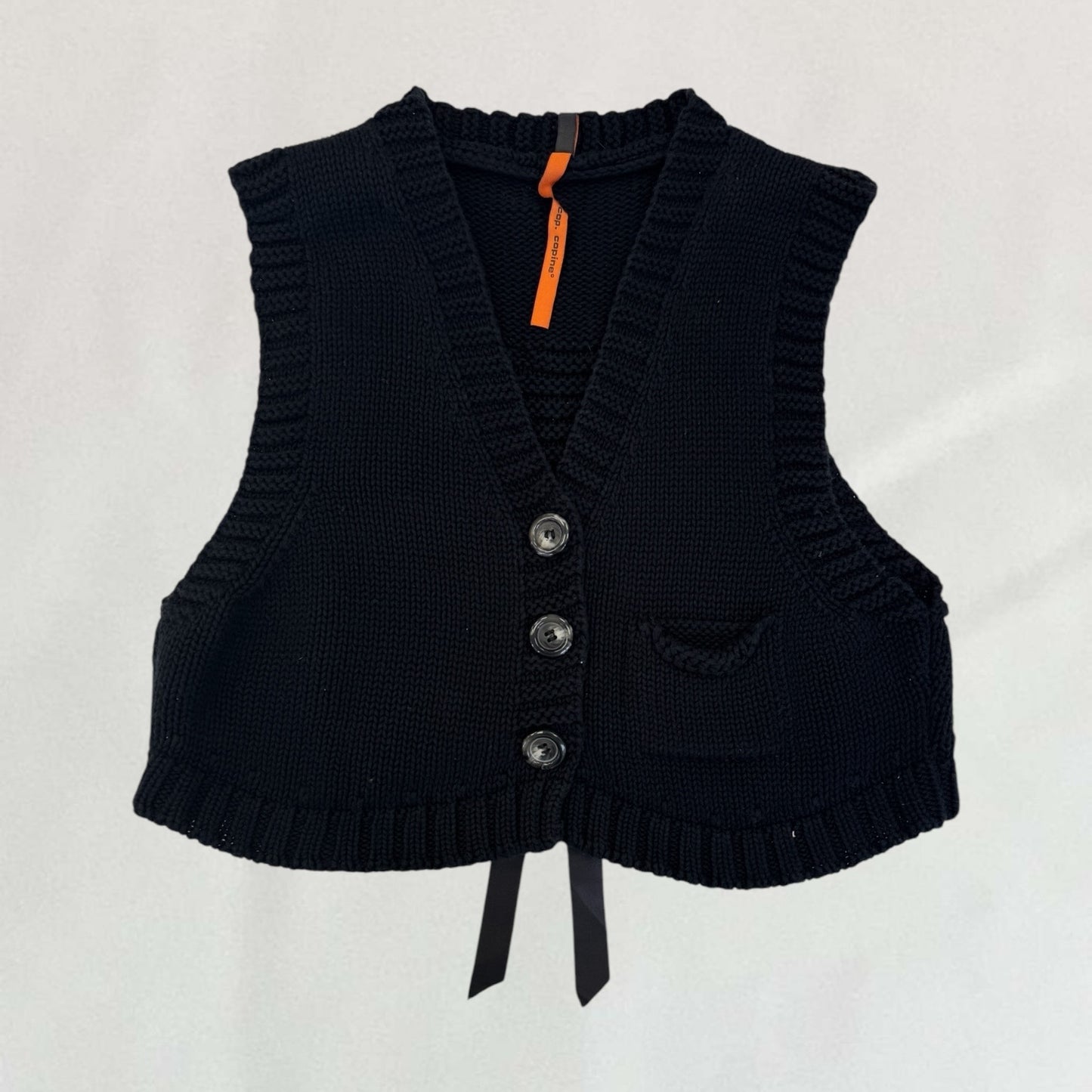 Cop Copine knitted cropped waistcoat