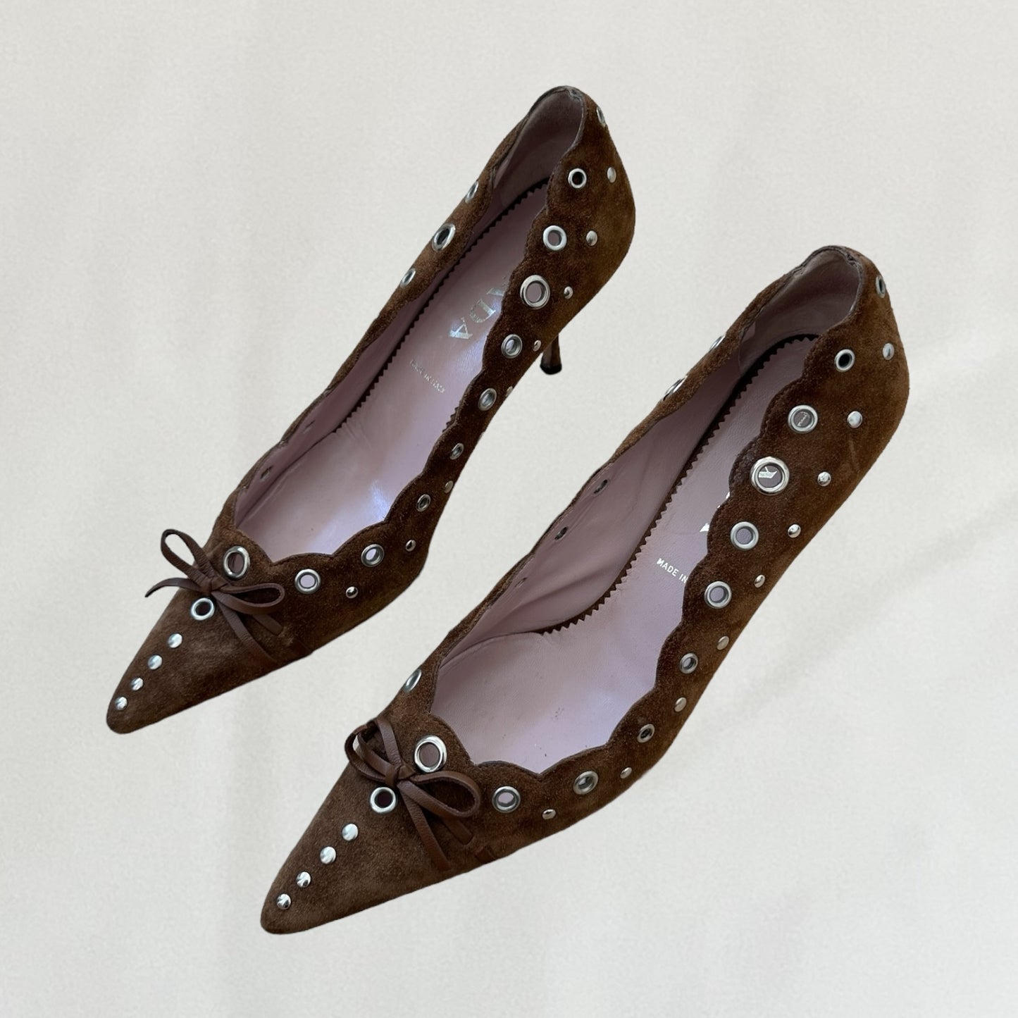 Prada eyelet heels