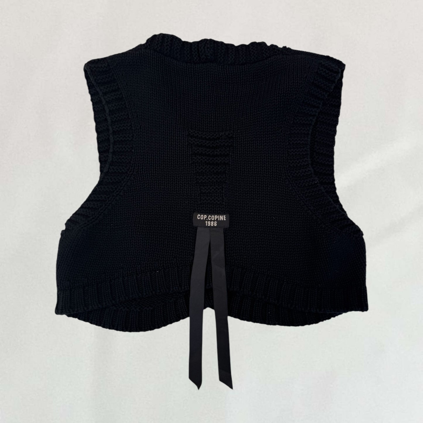 Cop Copine knitted cropped waistcoat