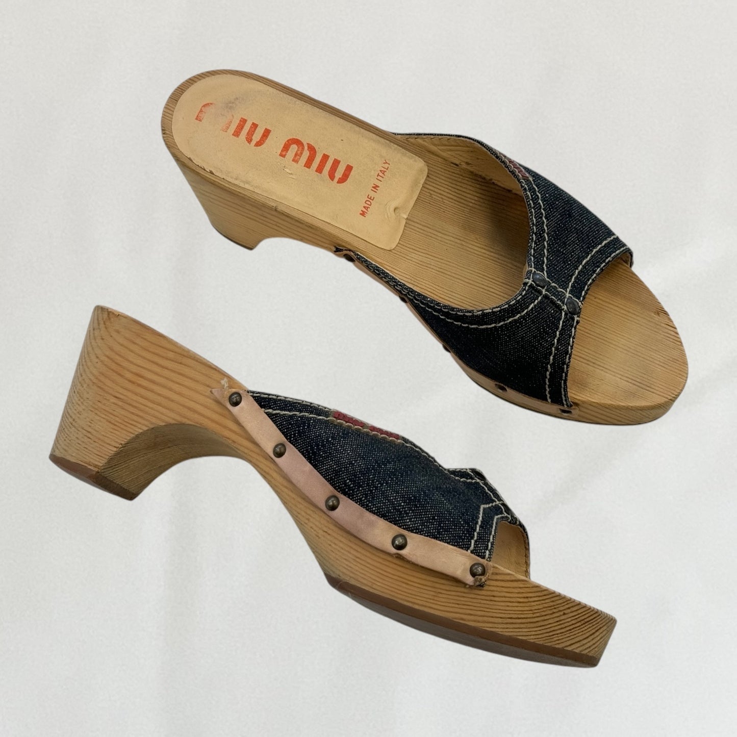 Miu Miu denim clogs