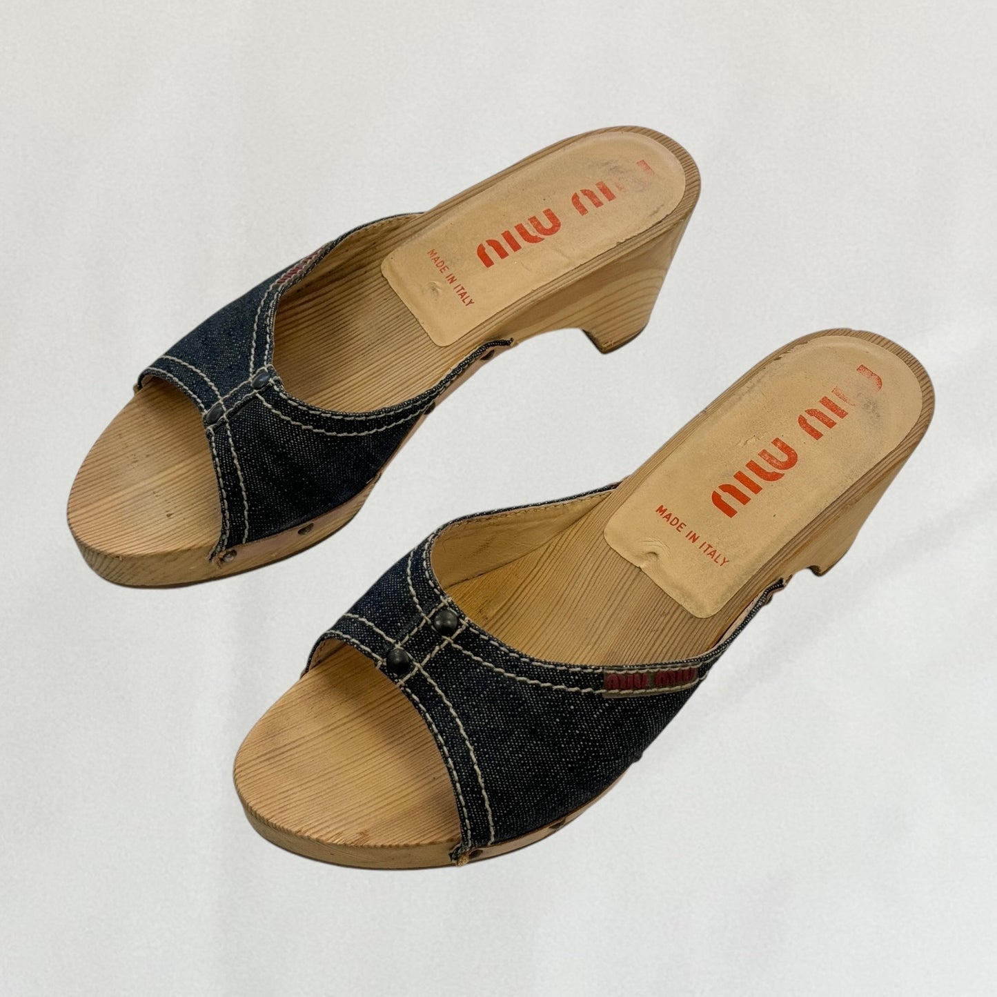 Miu Miu denim clogs