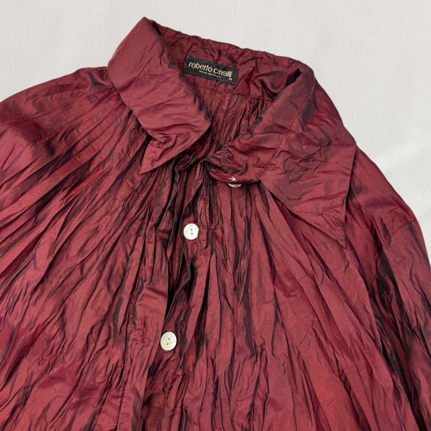 Roberto Cavalli crinkle shirt