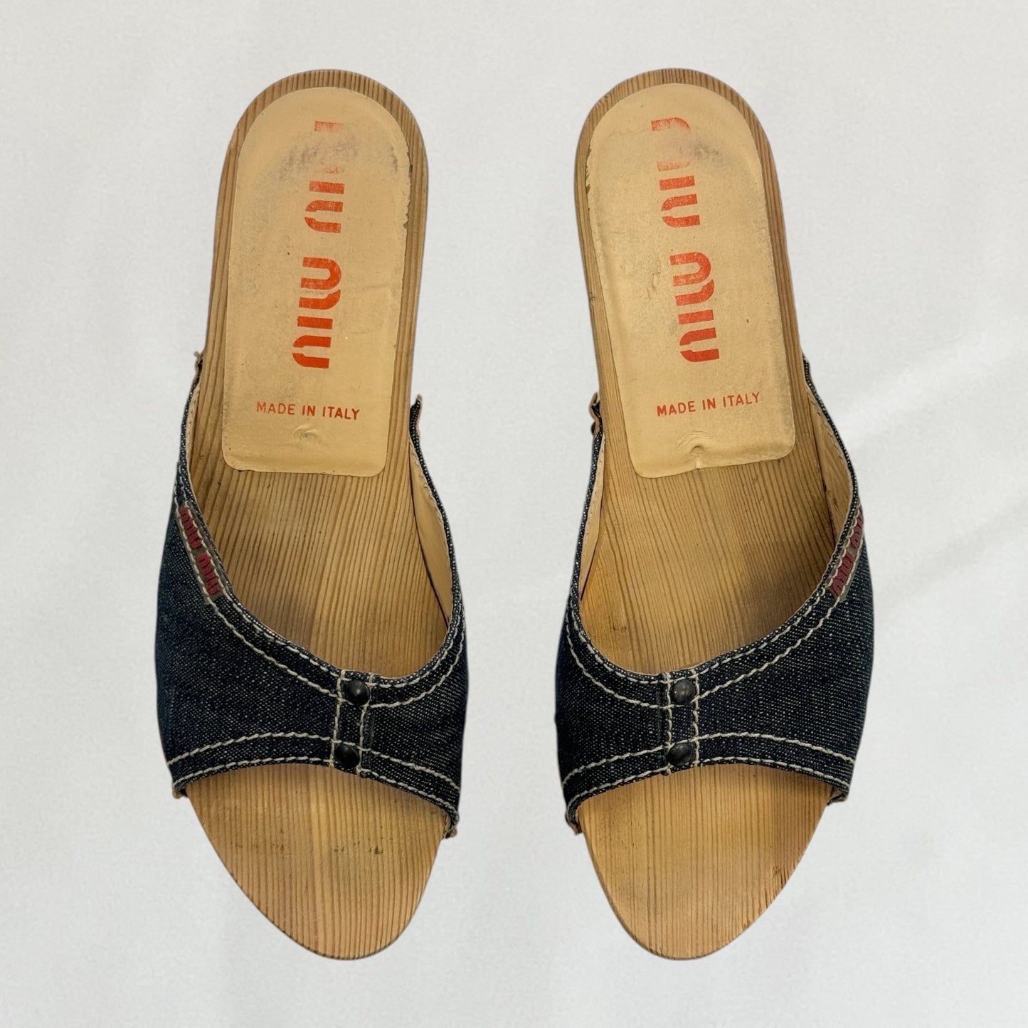 Miu Miu denim clogs