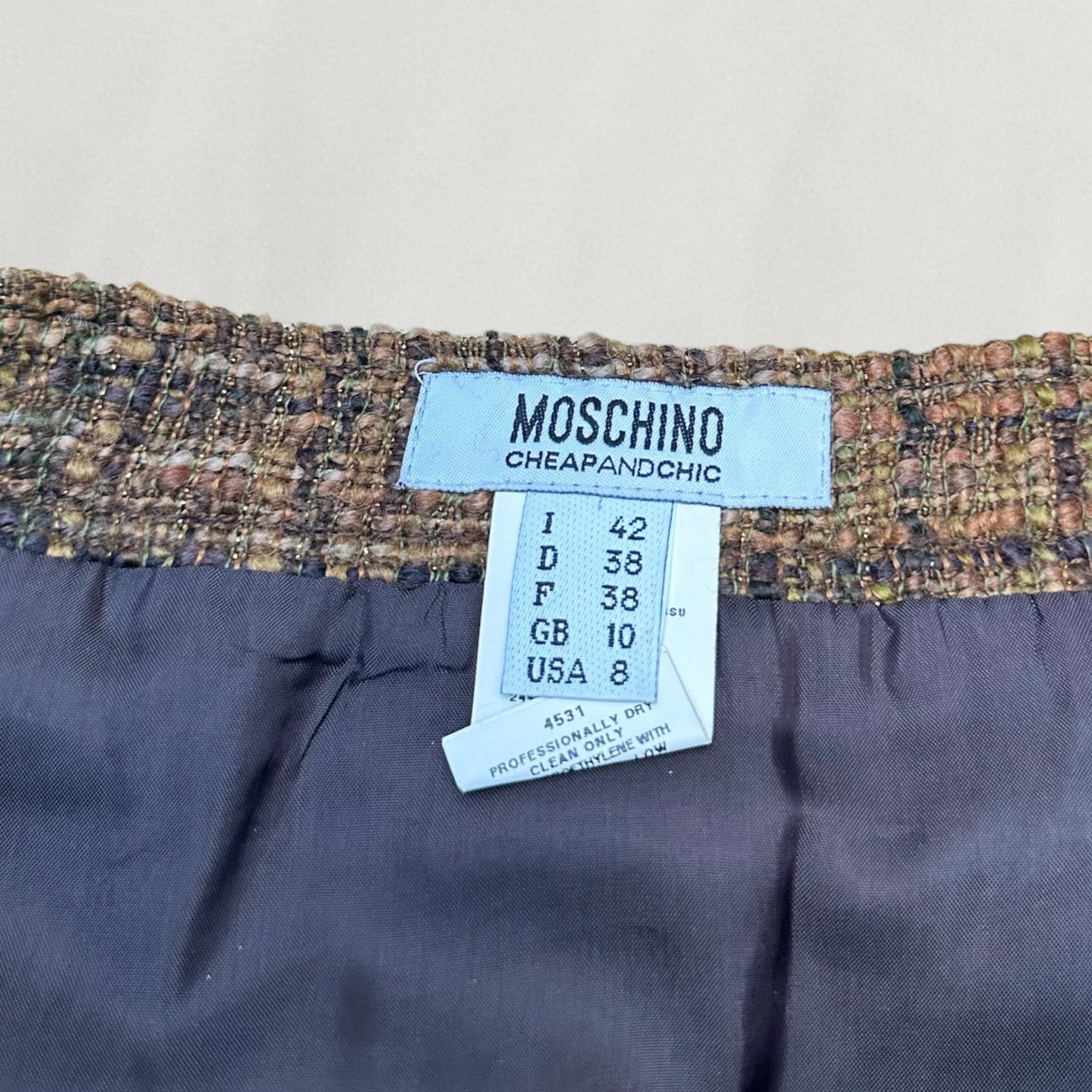 Moschino tweed skirt