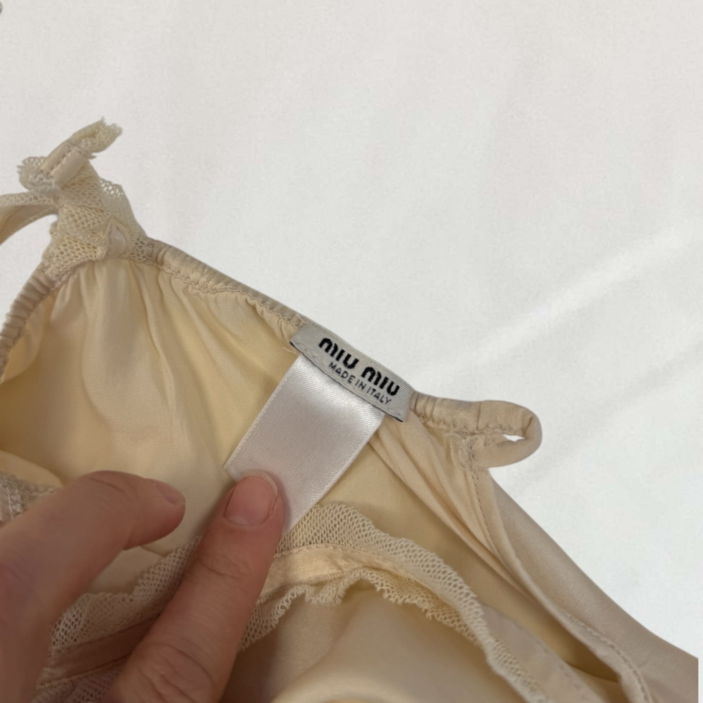 Miu Miu satin cami top