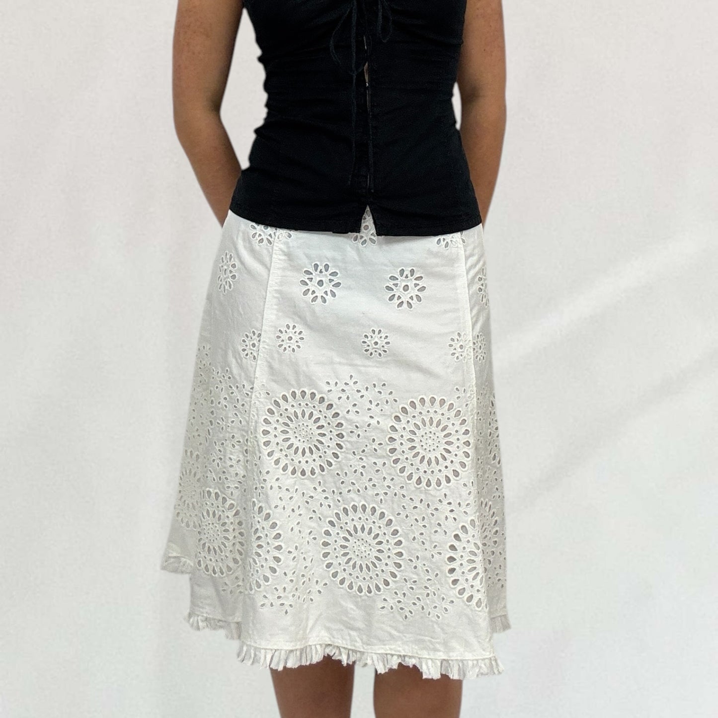 Prada broderie skirt