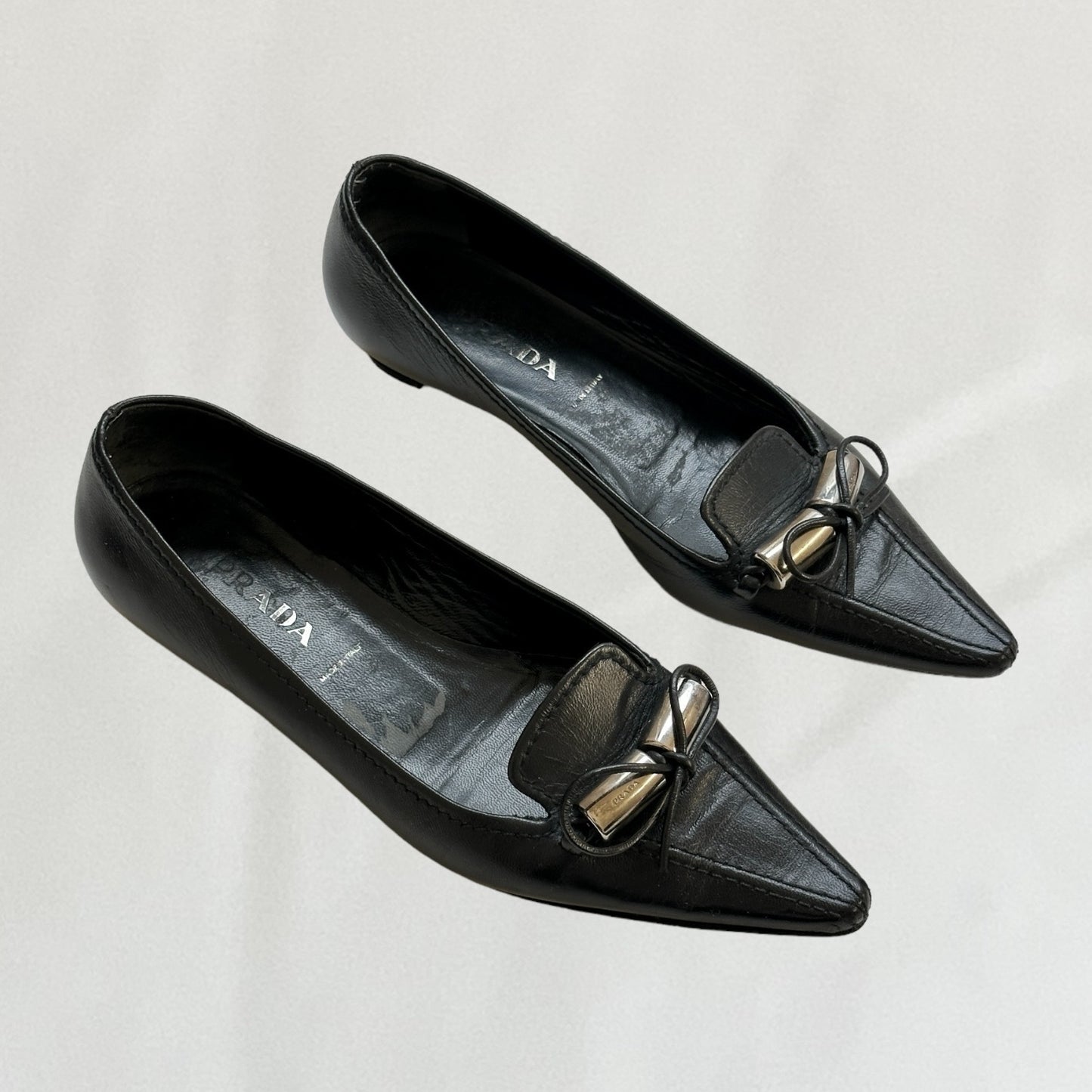 Prada pointed toe ballet flats